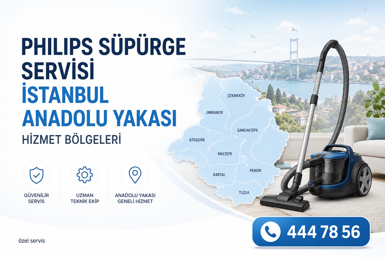 Philips Süpürge Servisi İstanbul Anadolu Yakası Hizmet Bölgeleri